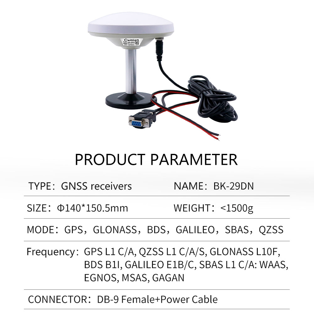Beitian GPS mushroom head receiver M90SD Base GNSS Beidou various serial port built-in module antenna BE-29D Beitian GPS mushroom head receiver M90SD Base GNSS Beidou various serial port built-in module antenna BE-29D